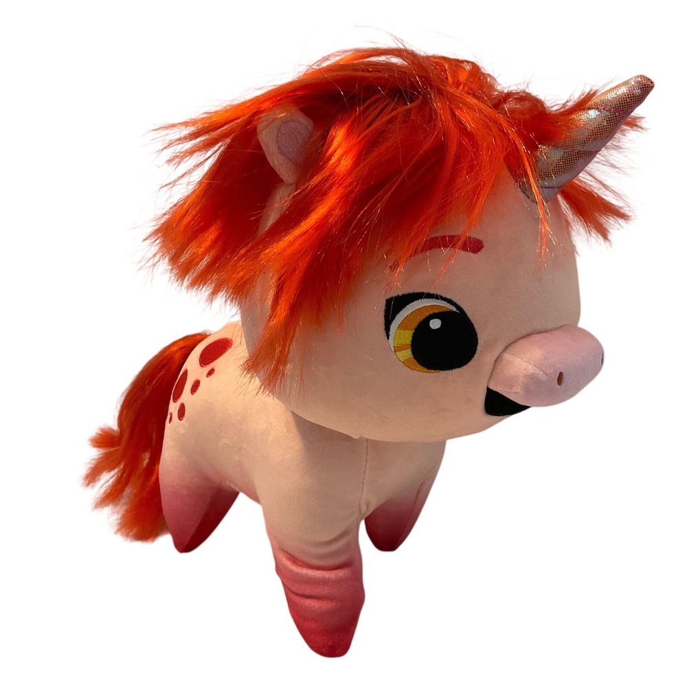 DreamWorks Not Quite Narwhal Kelp Plush Unicorn Orange Hair Pink 11 inch Toy